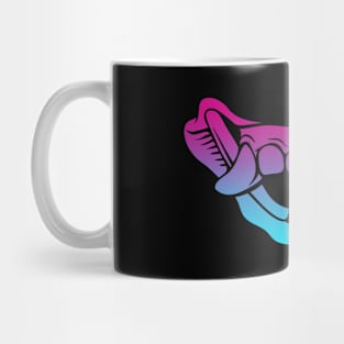 Bali Demon Witch Mask Teeth Vaporwave Mug